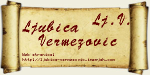Ljubica Vermezović vizit kartica